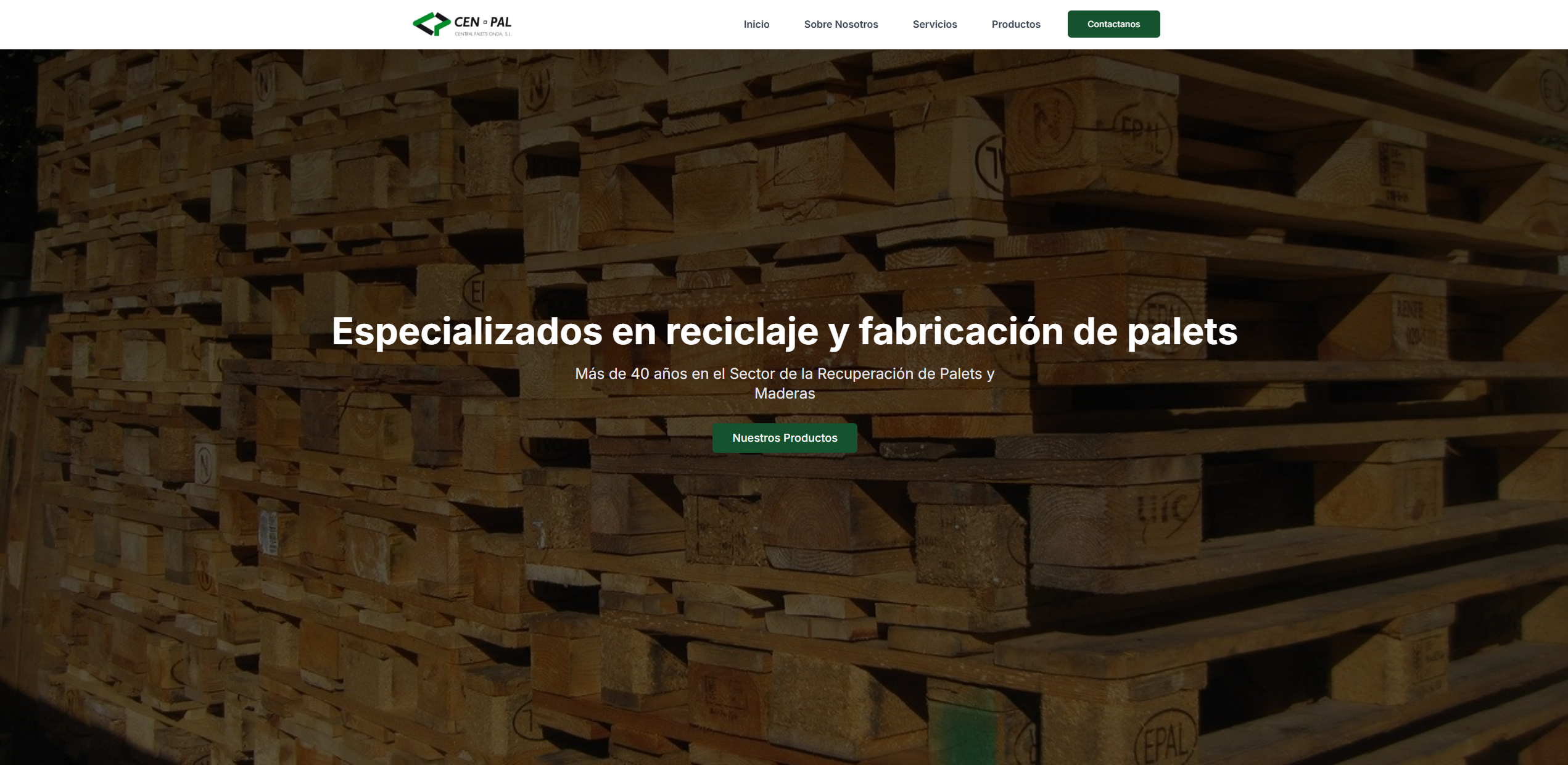 Página web Cenpal Palets